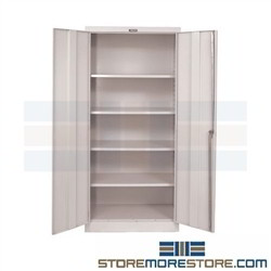 Metal hinged door supply cabinet, storage cabinets, Hallowell 815S18