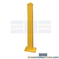 42" High Pedestrian Walkway Post Guard Rail Safety Yellow