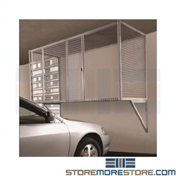 Wire Parking Garage Storage Cage Locker Wall Mounted Over Car Condo Apartment