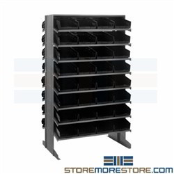 Sloped Shelving Bins Rack Angled Tilted Shelves Freestanding Quantum QPRD-107