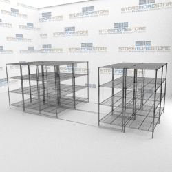 Moving Wire Shelving Units Moving Hi-Density Wire Shelves Steel Wire Racks