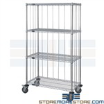 Linen Carts Wire Shelves Housekeeping Delivery