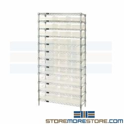 Storage Clear Bin Part Shelving Systems Warehouse Small Part Storage Shelving