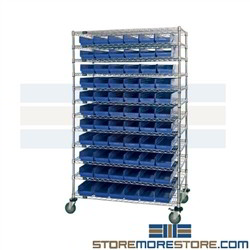 Automotive Small Part Bin Wire Shelving Racks Organization Quantum WR74-1860