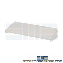 Top Dust Shelf for Quantum Partition Wall Systems Dust Shelves prevent dust from accumulating on the stored inventory items in the baskets sloped top prevents items from being stored on top Quantum, WS-1236DSHC