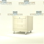 3 Drawer Value Hospital Cart Comes in Solid Beige