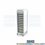Medical Rolling Door Cart Supplies Storage Pull-out Baskets Hospital Pegasus