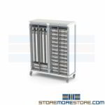 Glass Door Catheter Cart Storage Cabinet Medical Hanging Supplies Bins Drawers