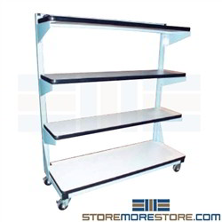 Cart with Cantilever Shelves (3'W x 1' 6"D x 4'H), #SMS-80-CSC3648PL