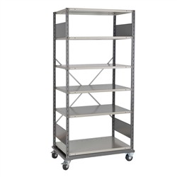 Wheeled Metal Storage Shelving Cart Rolling Metal