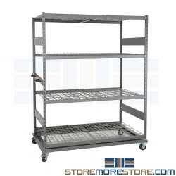 Storage Racks on Wheels Rolling Shelves No Wood