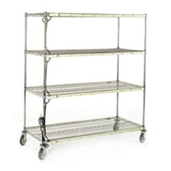 28" x 64" Zinc Finish, Burn-In Cart, #SMS-85-BIC-Z