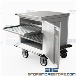 Stainless Case Carts Labor Delivery Hospital Closed Carts Door OR Eagle ELCSC-1