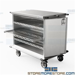 Operating Room Case Carts Closed Stainless Storage Transport Eagle ELCSC-5