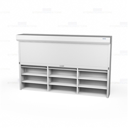 Rolling Doors to Secure File Racks, Front Mounted (Fits 126-1/8"-132" W x 79-1/8"-91"H Shelving), #SMS-89-091132FRT