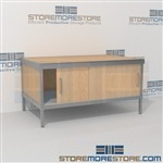 Increase employee moral with mail services adjustable workstation all aluminum structural framework and comes in wide selection of finishes ergonomic design for comfort and efficiency Extremely large number of configurations Perfect for storing mail tubs