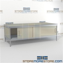 Mail center equipment cabinet consoles with doors are a perfect solution for incoming mail center long durable life and lots of accessories quality construction Full line of sorter accessories Perfect for storing literature like catalogs and brochures