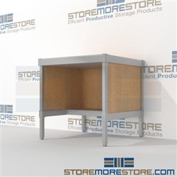 Increase employee moral with mail adjustable distribution consoles with half shelf all aluminum structural framework and is modern and stylish design built from the highest quality materials L Shaped Mail Workstation Easily store sorting tubs underneath