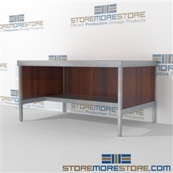 Increase employee efficiency with mail flow workstation with half shelf long durable life and comes in wide range of colors built from the highest quality materials Full line for corporate mailroom Let StoreMoreStore help you design your perfect mailroom