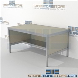 Mail services sort table with half storage shelf is a perfect solution for interoffice mail stations strong aluminum framed console and lots of accessories built from the highest quality materials 3 mail table depths available Efficient mail center table