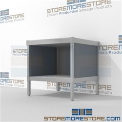 Mail center mobile furniture with full shelf is a perfect solution for manifesting and shipping center built strong for a long durable work life with an innovative clean design skirts on 3 sides L Shaped Mail Workstation Perfect for storing mail supplies