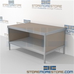 Mail flow mobile furniture with lower shelf is a perfect solution for literature processing center and variety of handles available quality construction Full line for corporate mailroom Let StoreMoreStore help you design your perfect mail sorting system