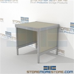 Mail adjustable equipment consoles are a perfect solution for literature processing center built for endurance and comes in wide selection of finishes all consoles feature modesty panels located at the rear In Line Workstations Mix and match components