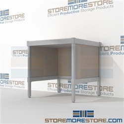 Mail room table is a perfect solution for interoffice mail stations durable work surface and comes in wide selection of finishes all consoles feature modesty panels located at the rear Extremely large number of configurations Efficient mail center table