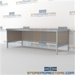 Mail work table equipment is a perfect solution for document processing center built strong for a long durable work life and is modern and stylish design quality construction Over 1200 Mail tables available Doors to keep supplies, boxes and binders hidden