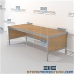 Mail center mobile bench is a perfect solution for corporate services durable work surface and is modern and stylish design pin cam locking system safely secures sort module at any position on the console In Line Workstations Perfect for storing mail tubs