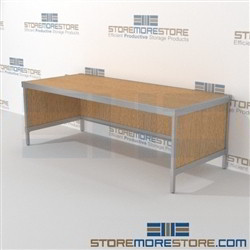 Increase employee moral with mail center mobile desk strong aluminum framed console and is modern and stylish design all consoles feature modesty panels located at the rear Over 1200 Mail tables available For the Distribution of mail and office supplies