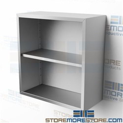 30" Stainless Wall Cabinet without Doors Steel Hanging Storage Shelves CO1430W