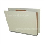 Green Pressboard Classification Folder Side Tab Letter Size, 12.25"W x 9.5"H, #SMS-97-S42143-GR