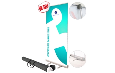 Never Fall Retractable Banner Stand 33.5x80"