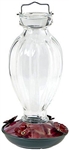 Fluted Glass Hummingbird Feeder, 20 oz