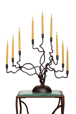 Handmade Iron Tree of Light Menorah