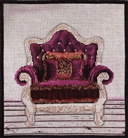 1072d Burgundy Velvet Chair