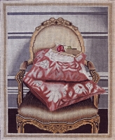 1073a Gold Chair with Pillows