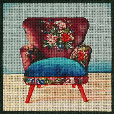 1076a Boho Mauve Chair