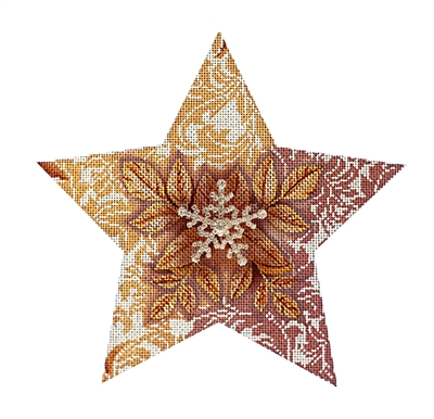 110c Golden Snowflake Star