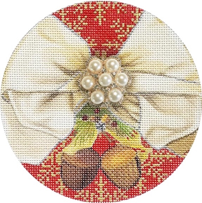 CO-20b Wreath Christmas Ball w/ Jewel