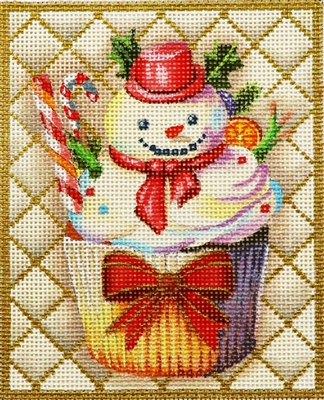 CO-30c Snowman Cupcake Ornament