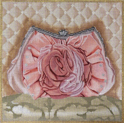 EB-1c Pink Flower Evening Bag