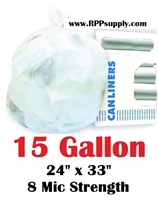 15 Gallon Garbage Bags Can Liners 15 GAL Trash Bags