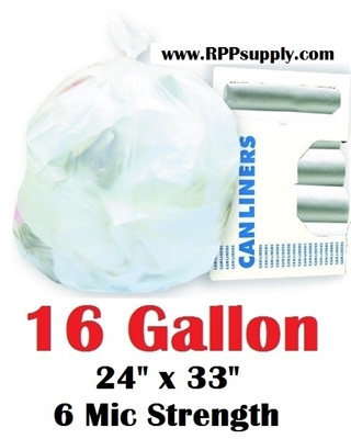 16 Gallon Garbage Bags Can Liners 16 GAL Trash Bags