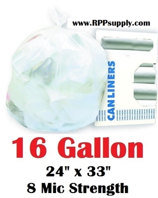 16 Gallon Garbage Bags Can Liners 16 GAL Trash Bags