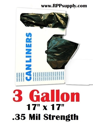 3 Gallon Garbage Bags Can Liners 3 GAL Trash Bags