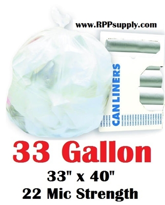 33 Gallon Garbage Bags Can Liners 33 GAL Trash Bags