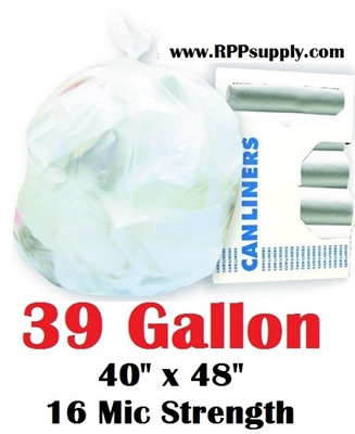 39 Gallon Garbage Bags Can Liners 39 GAL Trash Bags