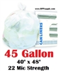 45 Gallon Garbage Bags Can Liners 45 GAL Trash Bags